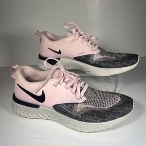 Nike ODYSSEY REACT 2 FLYKNIT Pink Black Running Shoes AH1016 601 Women Size 8.5